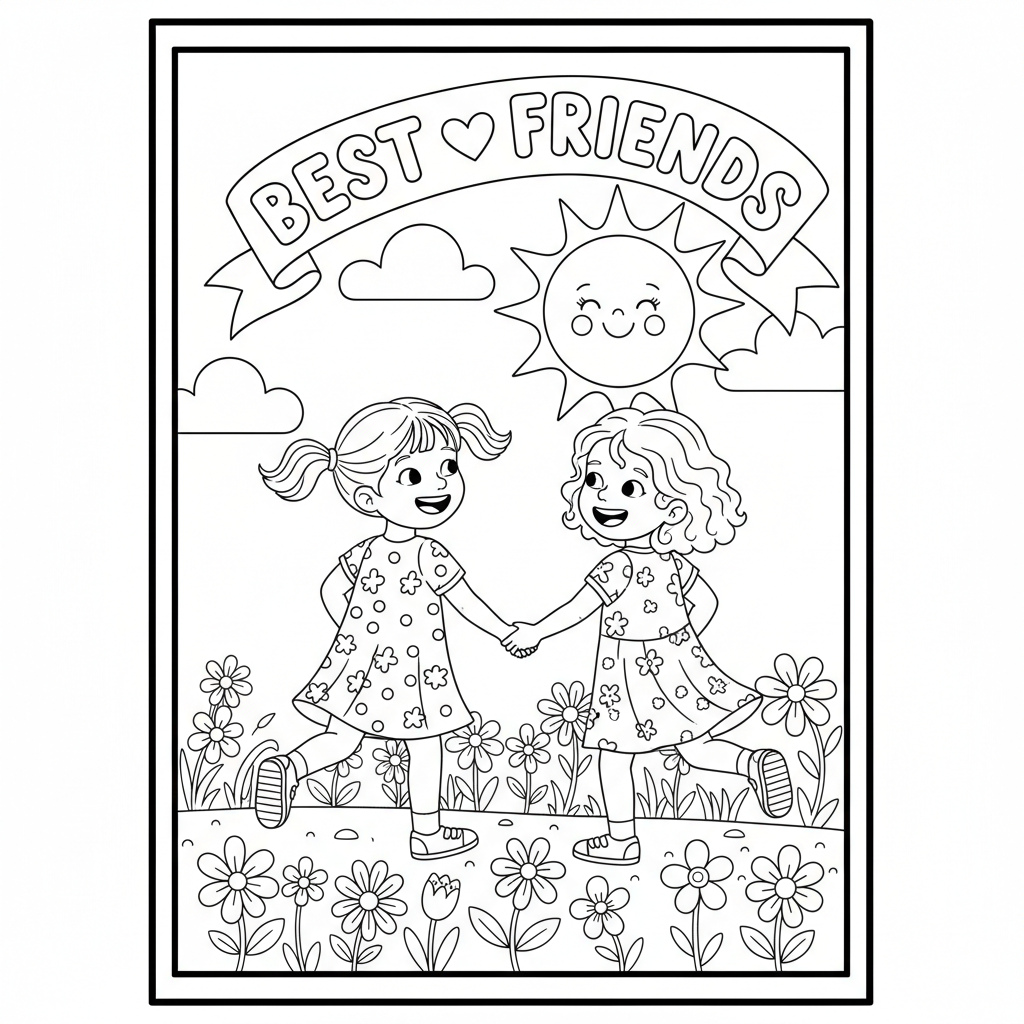 Coloriage coloriage bff à imprimer 5