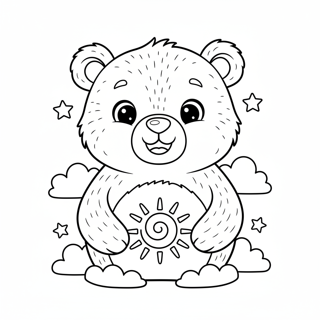 Coloriage coloriage bisounours 4