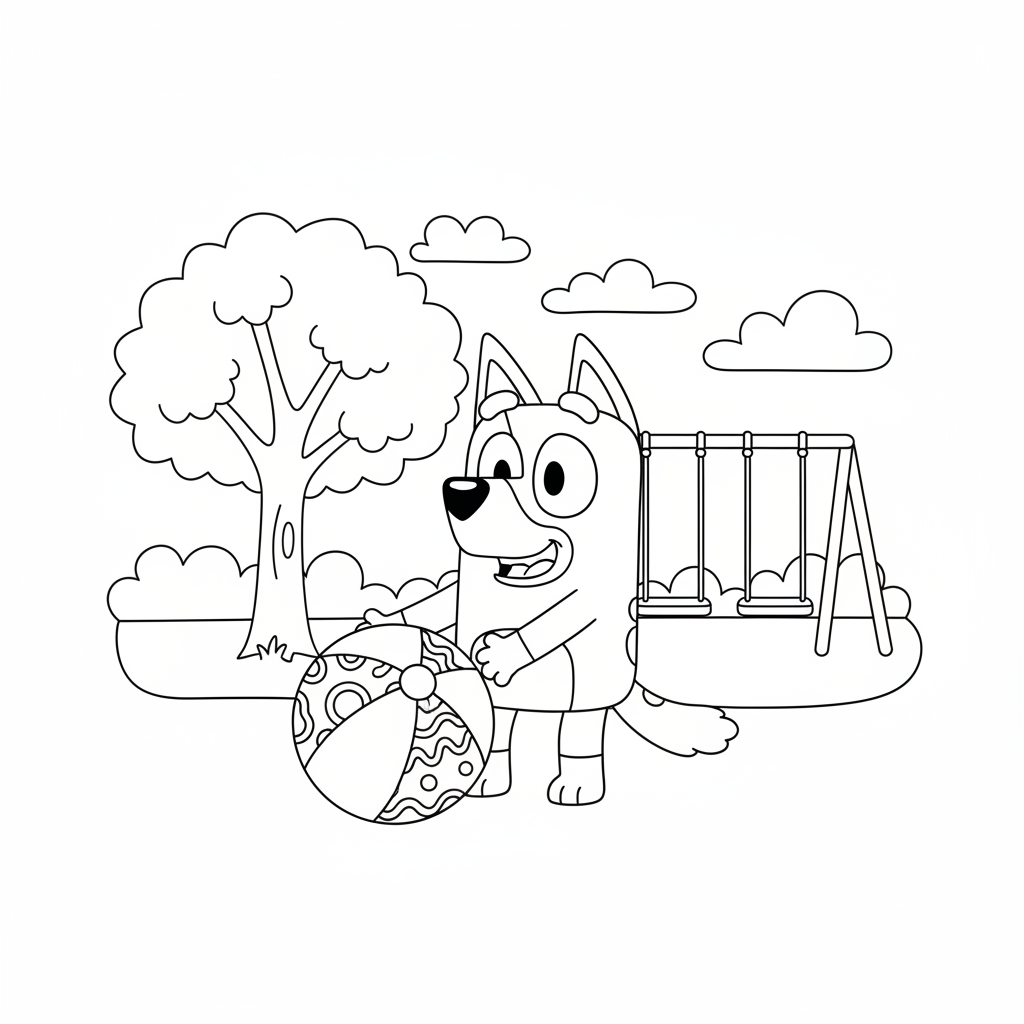 Coloriage coloriage bluey 2