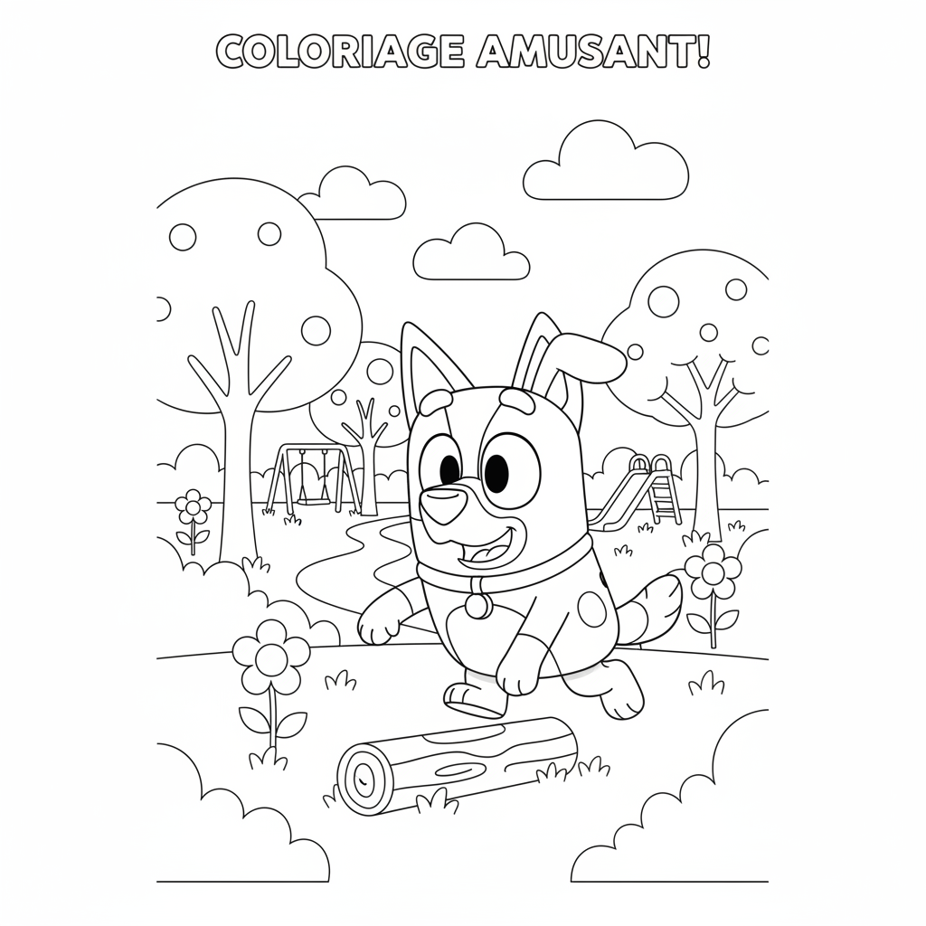 Coloriage coloriage bluey 3