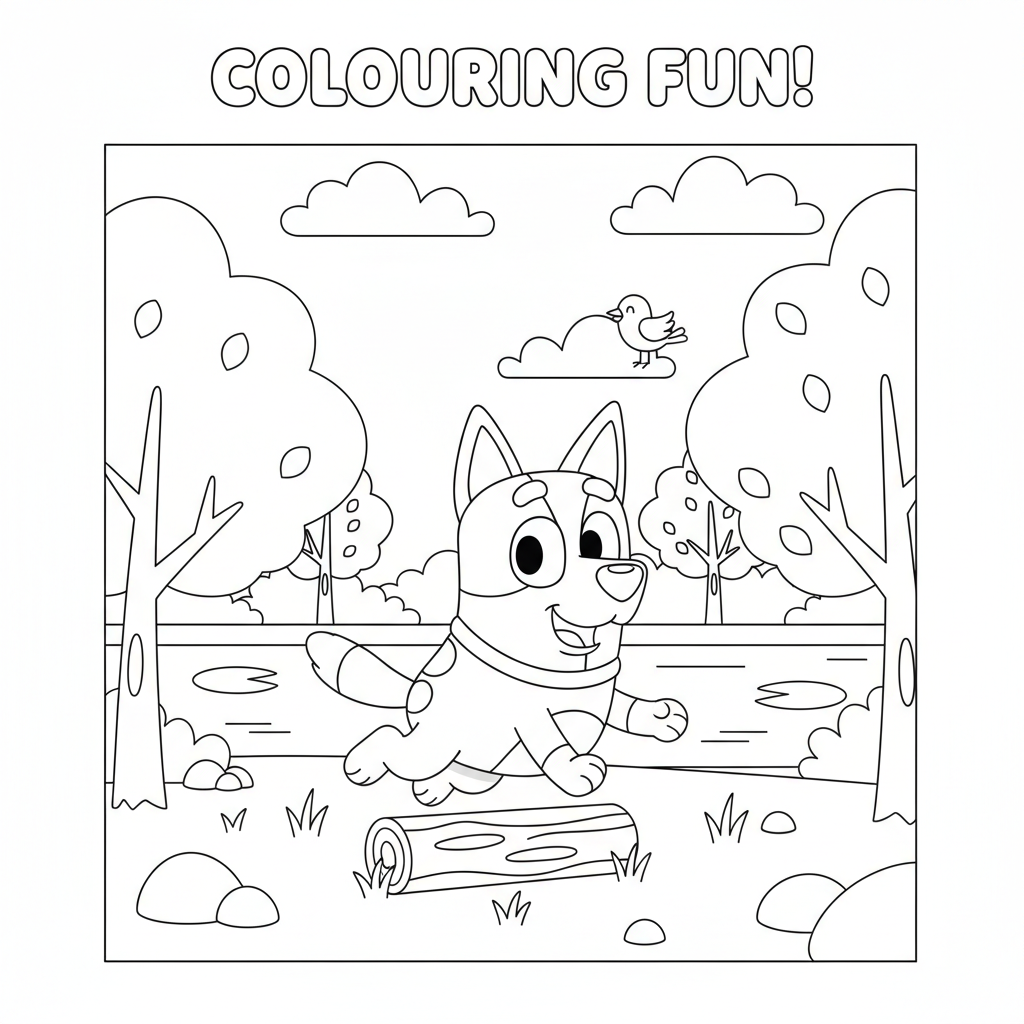 Coloriage coloriage bluey à imprimer 3
