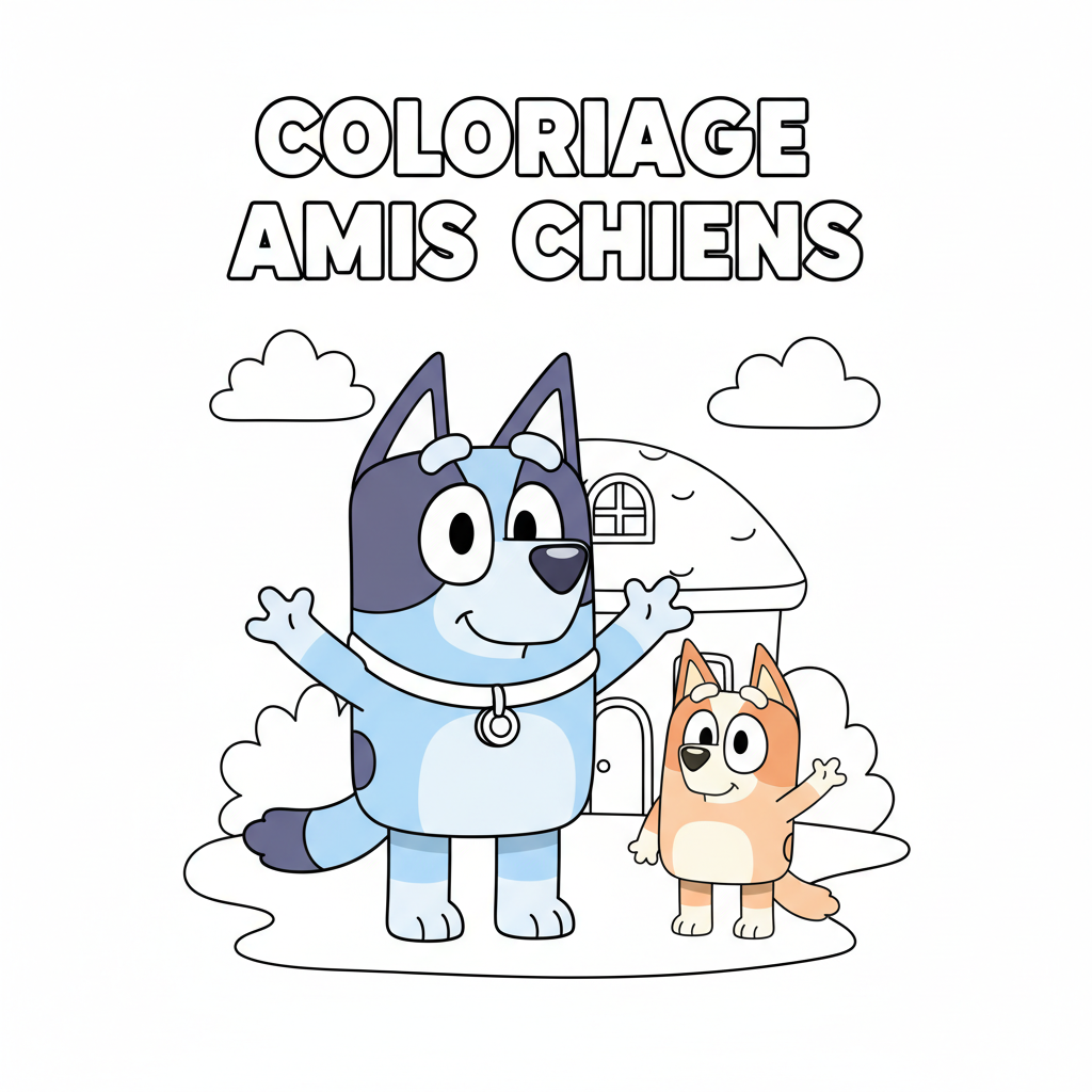 Coloriage coloriage bluey à imprimer gratuit