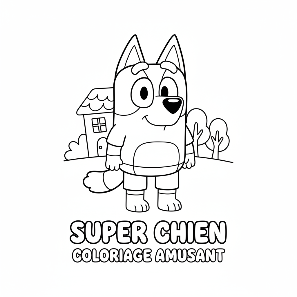 Coloriage coloriage bluey à imprimer pdf