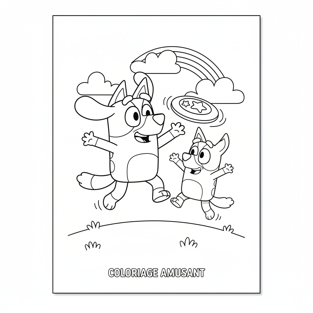 Coloriage coloriage bluey à imprimer pdf 5