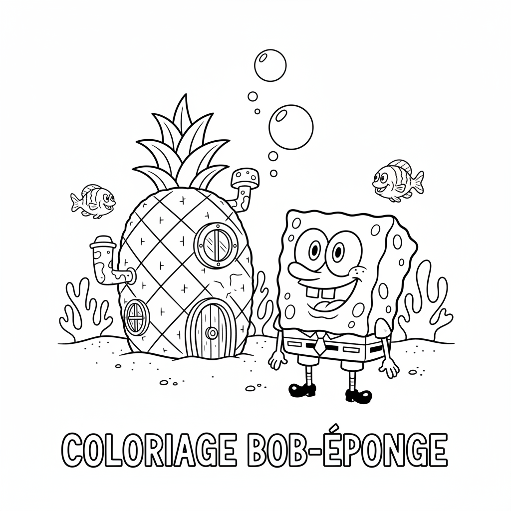 Coloriage coloriage bob l'éponge 3