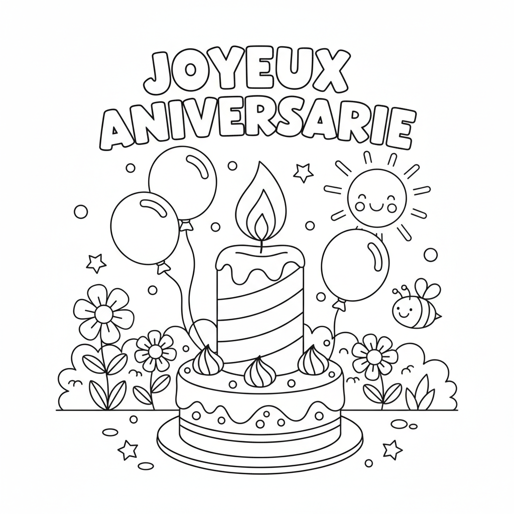 Coloriage coloriage bougie 3