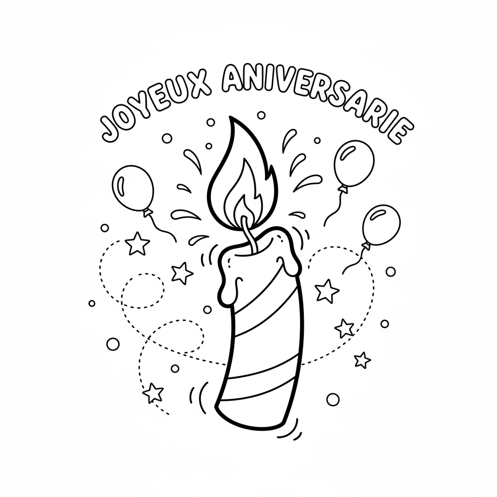 Coloriage coloriage bougie 5