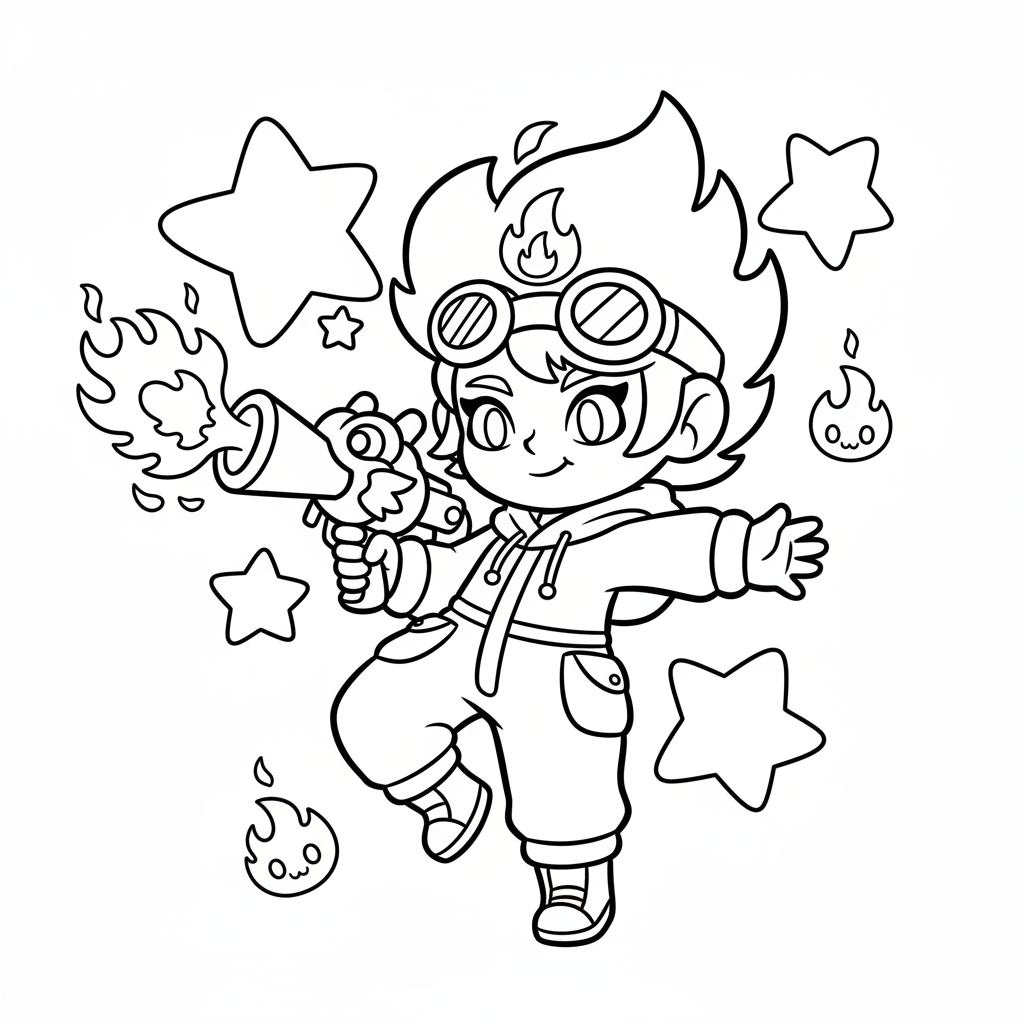 Coloriage Brawl Stars Ambre Gratuit à Imprimer