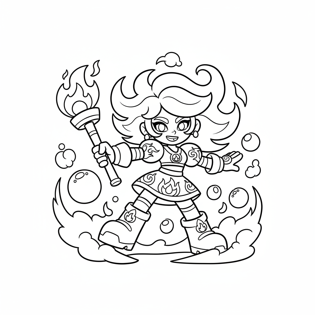 Coloriage coloriage brawl stars ambre 2