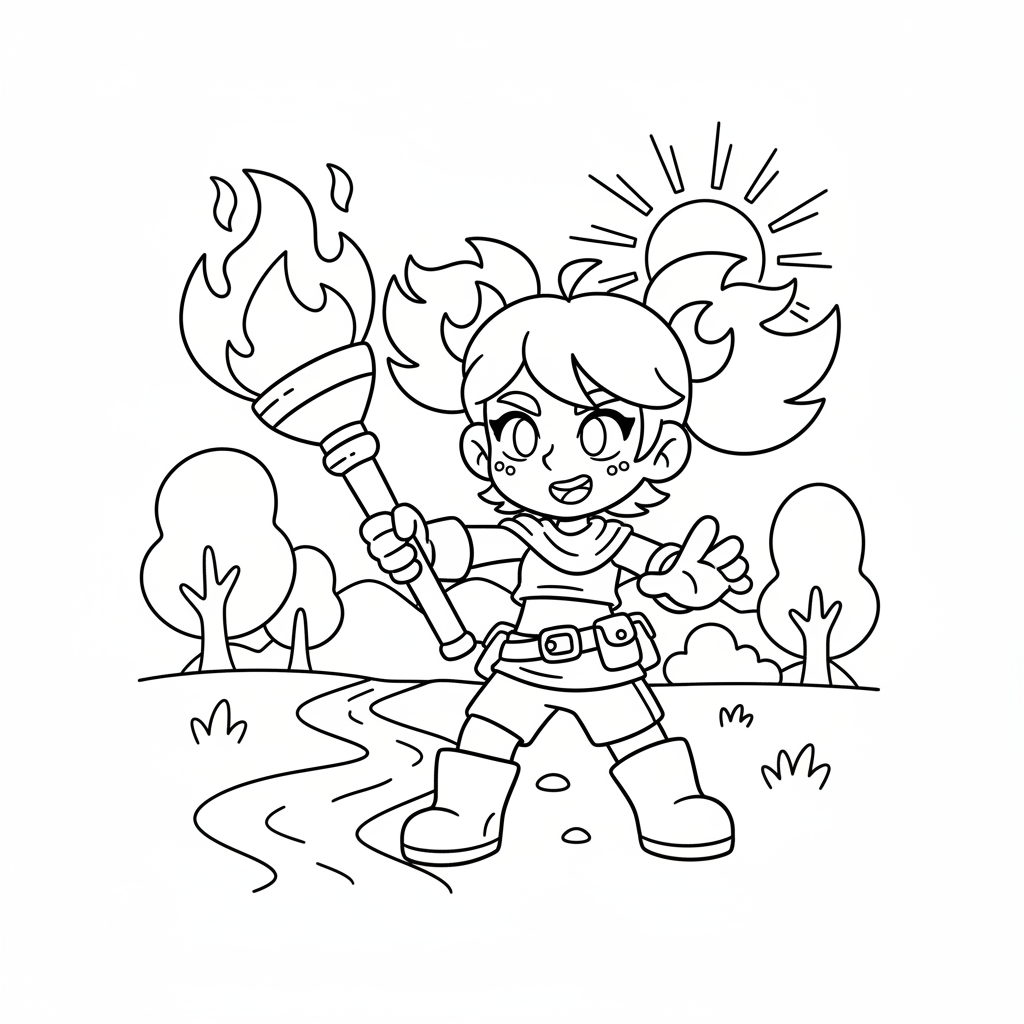Coloriage coloriage brawl stars ambre 3