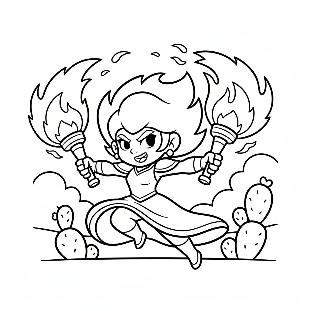 Coloriage coloriage brawl stars ambre 5