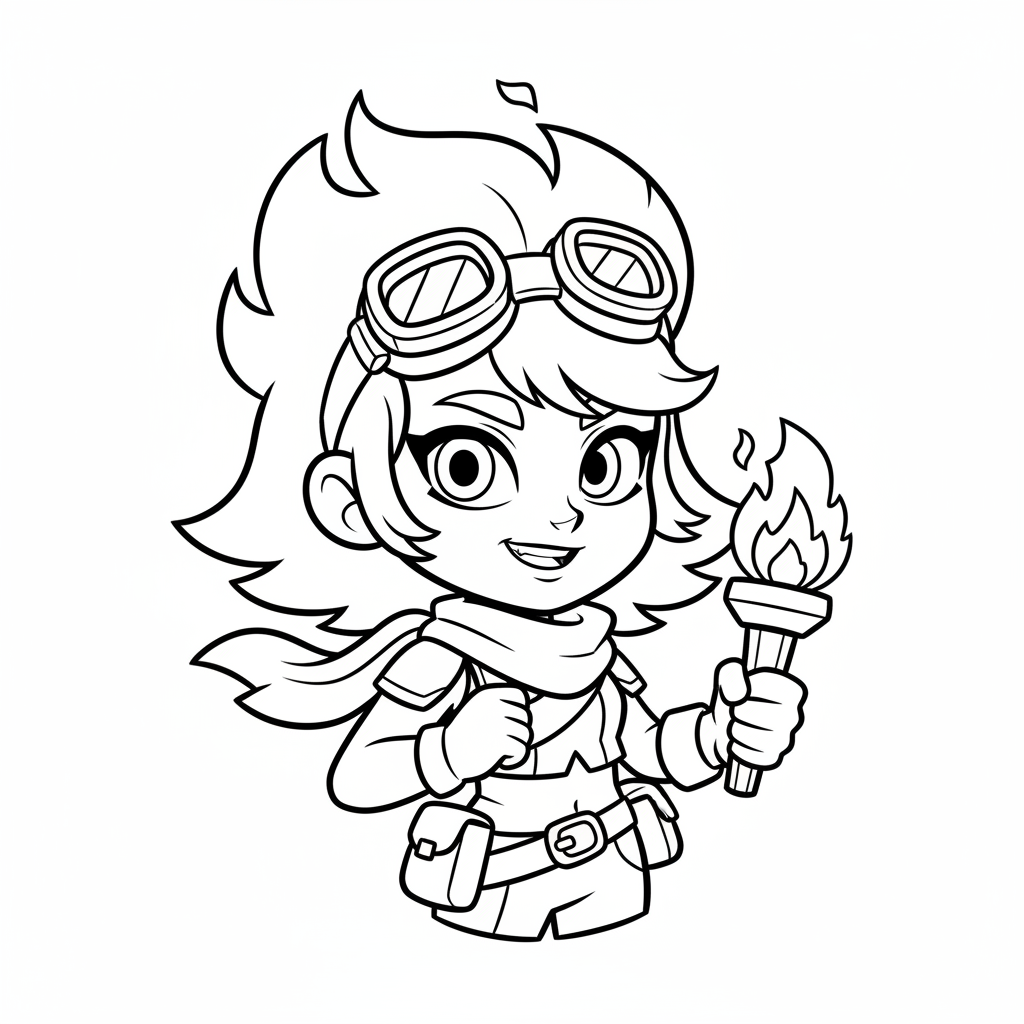 Coloriage coloriage brawl stars ambre skin 4