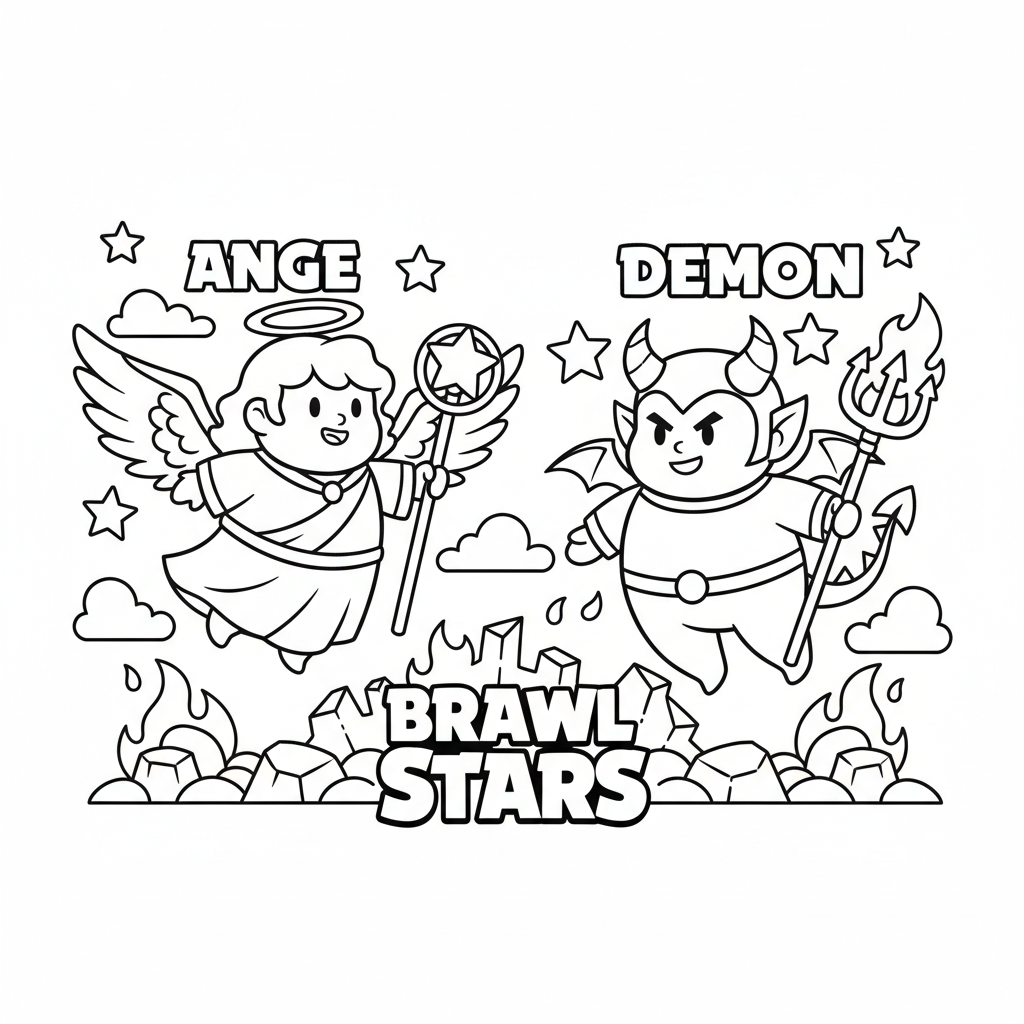 Coloriage coloriage brawl stars ange vs demon 2
