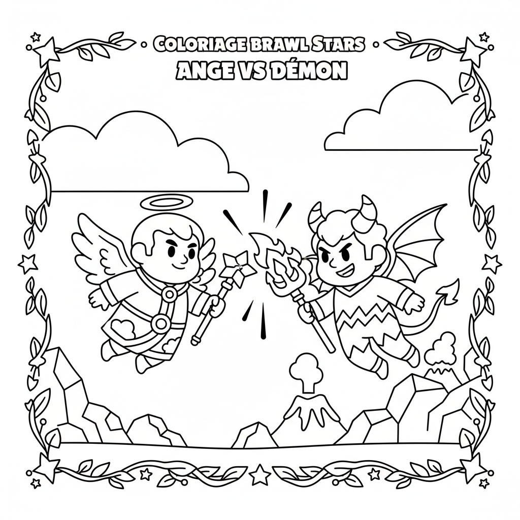 Coloriage coloriage brawl stars ange vs demon 3