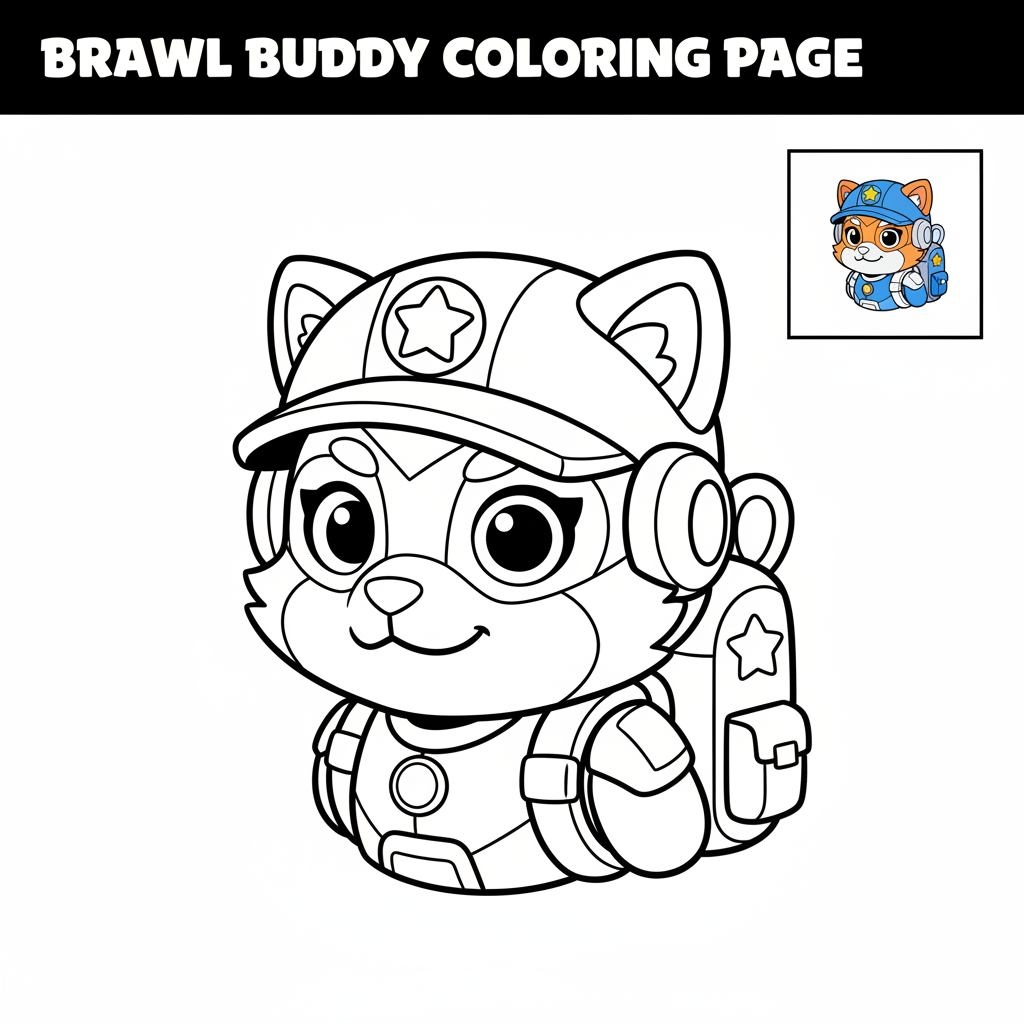 Coloriage coloriage brawl stars avec modele 4