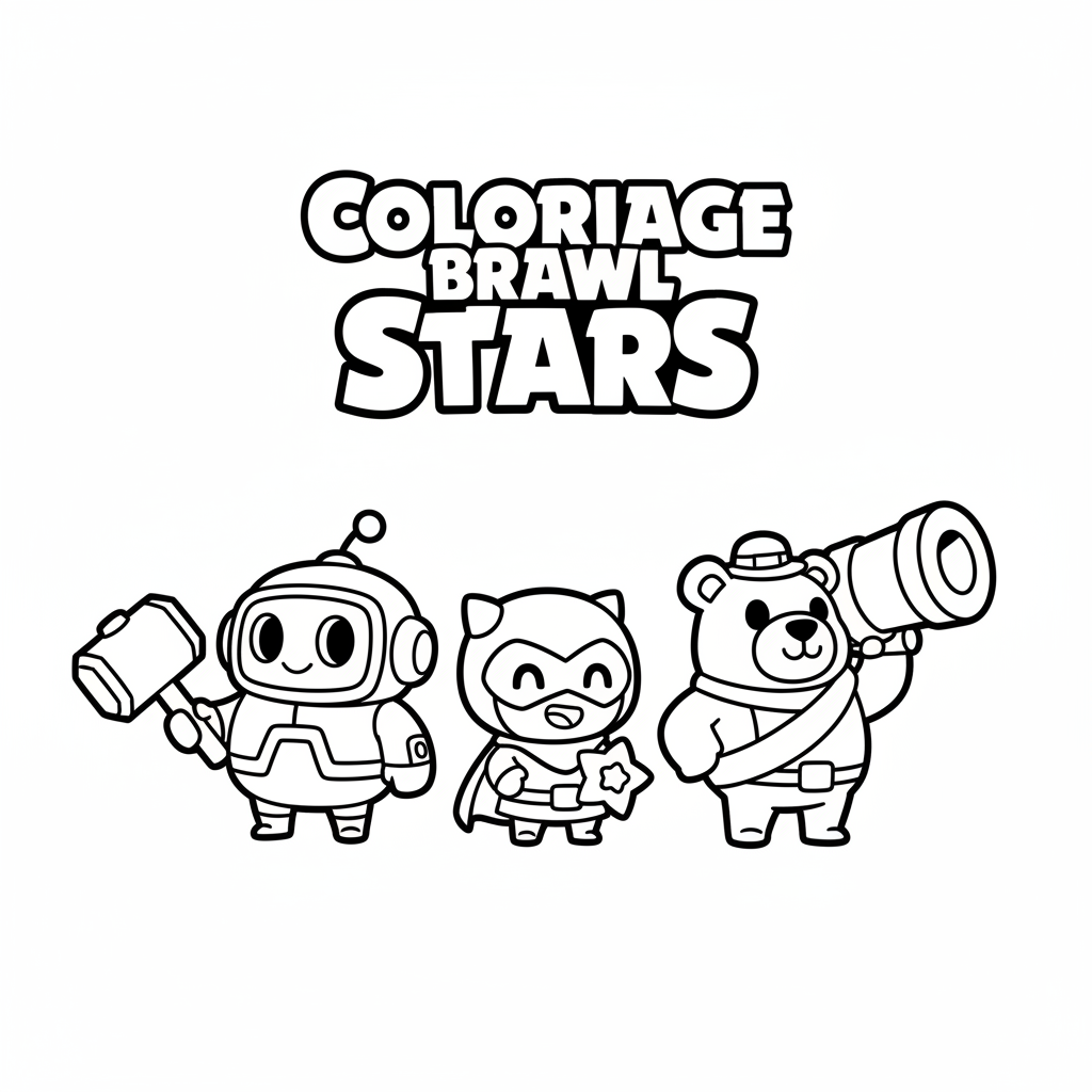 Coloriage Brawl Stars Brawlers Gratuit à Imprimer