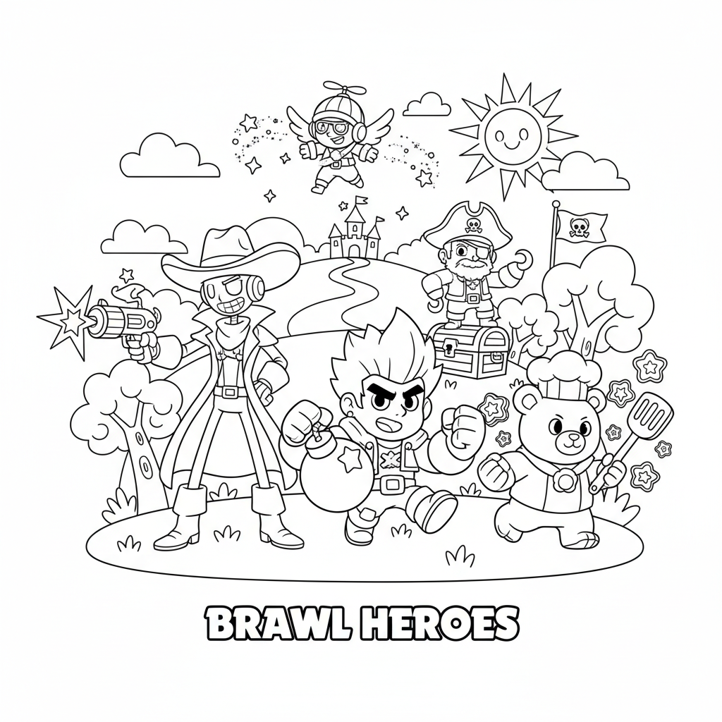 Coloriage coloriage brawl stars brawlers 3