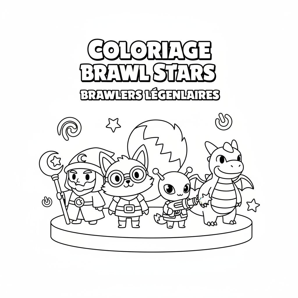 Coloriage coloriage brawl stars brawlers légendaire
