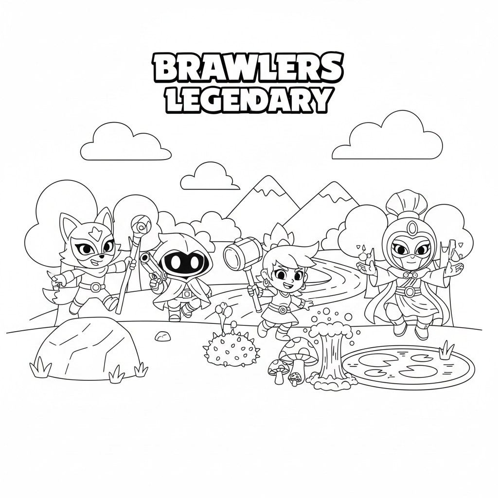 Coloriage coloriage brawl stars brawlers légendaire 3
