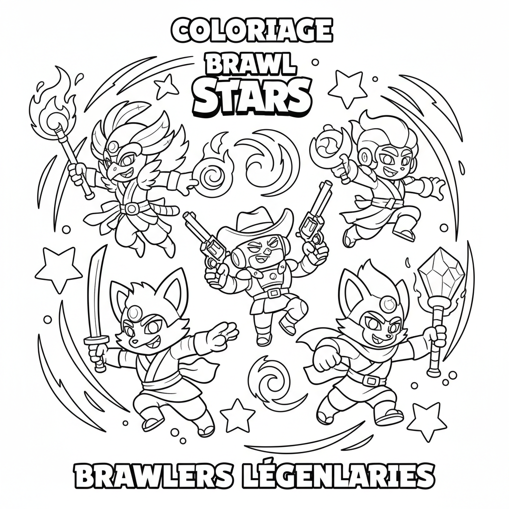 Coloriage coloriage brawl stars brawlers légendaire 5