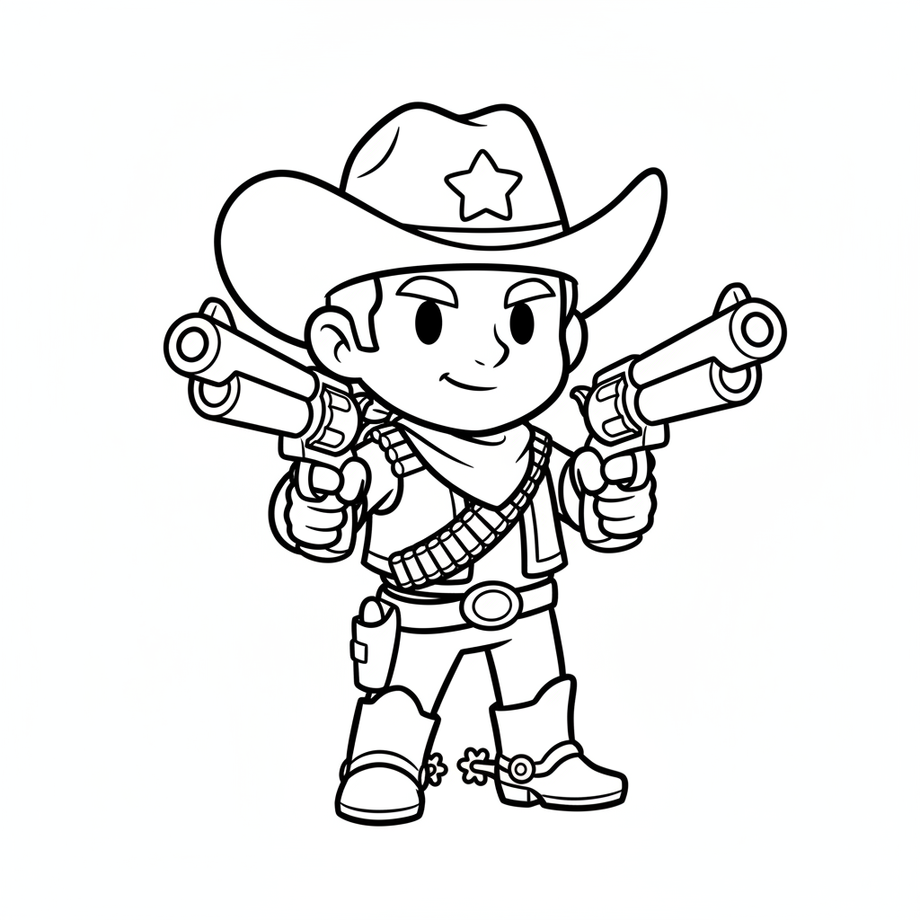 Coloriage coloriage brawl stars colt