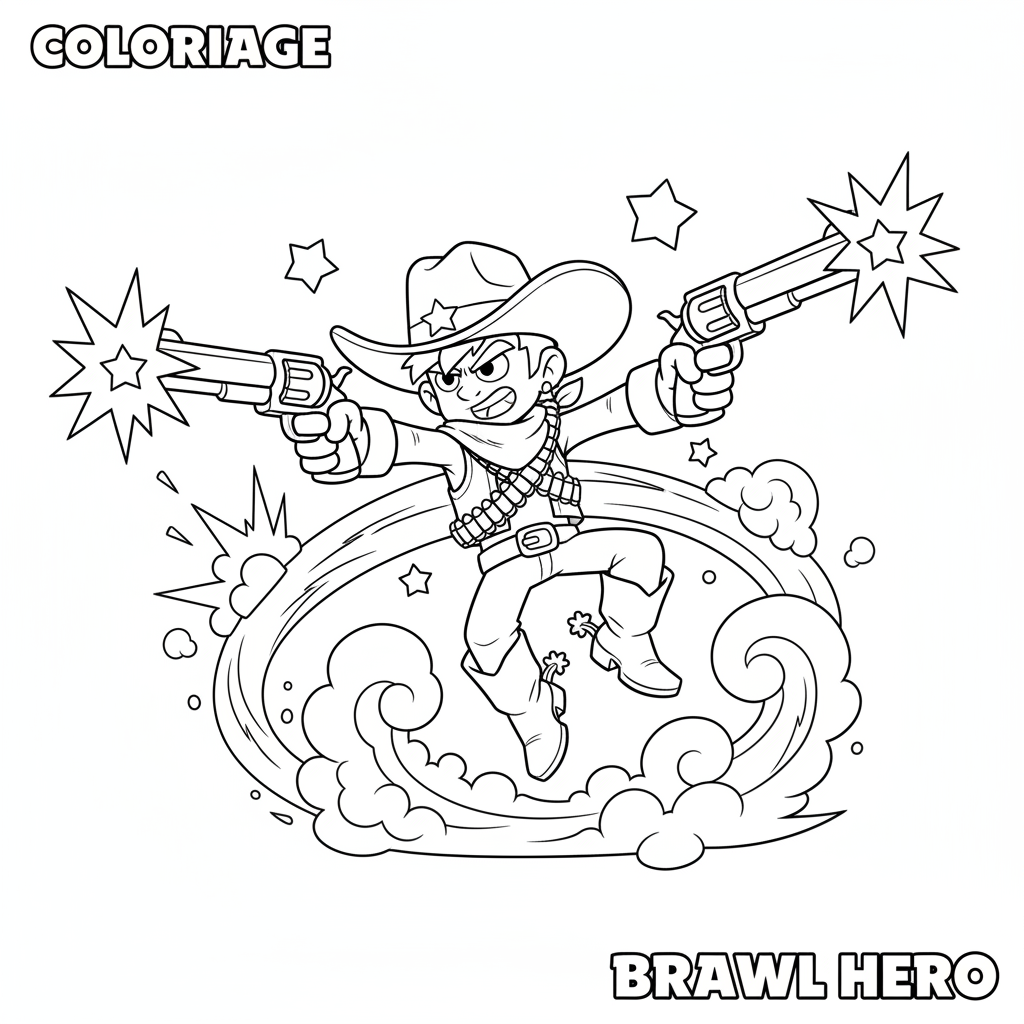 Coloriage coloriage brawl stars colt 5