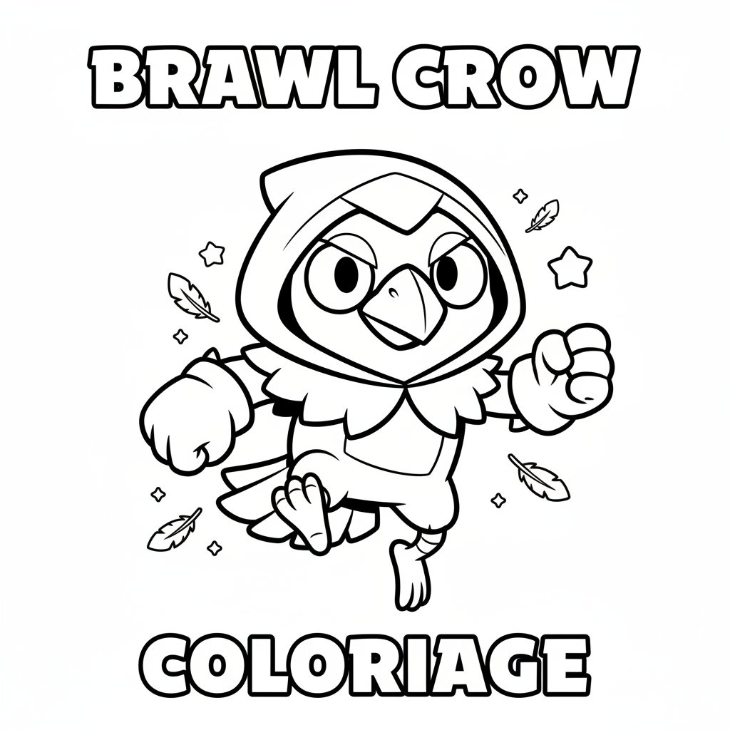 Coloriage Brawl Stars Corbac Gratuit à Imprimer