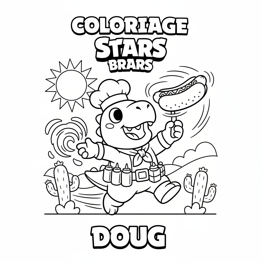 Coloriage coloriage brawl stars doug 5