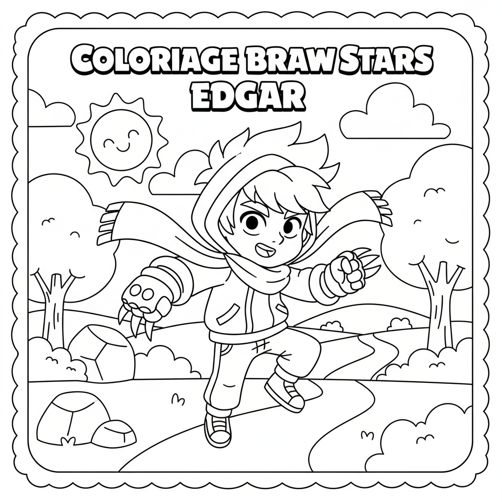 Coloriage coloriage brawl stars edgar 3