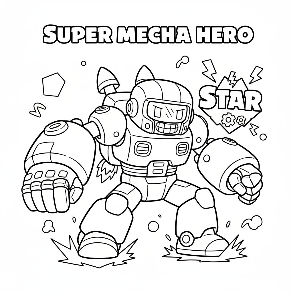 Coloriage coloriage brawl stars edgar mecha 2