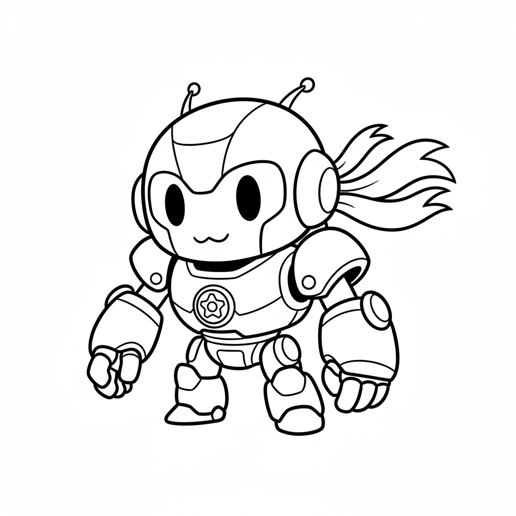 Coloriage coloriage brawl stars edgar mecha 4