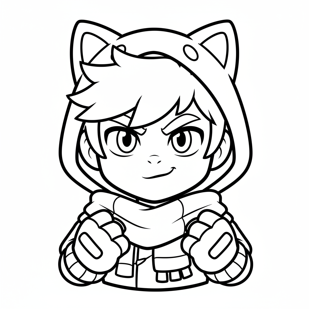 Coloriage coloriage brawl stars edgar skin 4