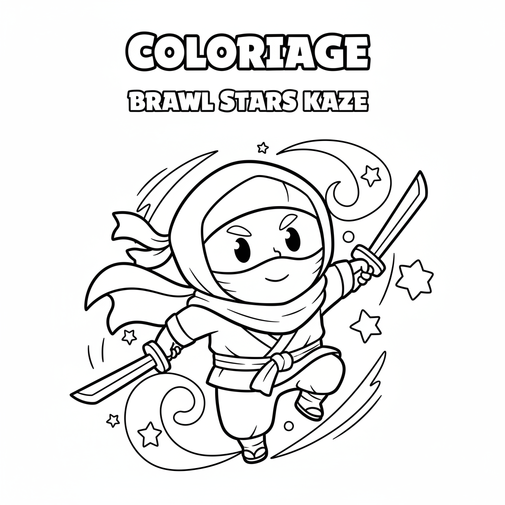 Coloriage coloriage brawl stars kaze