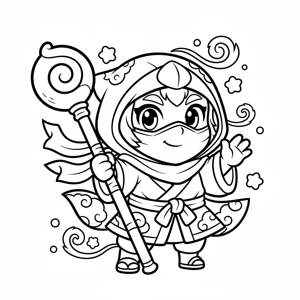 Coloriage coloriage brawl stars kaze 4