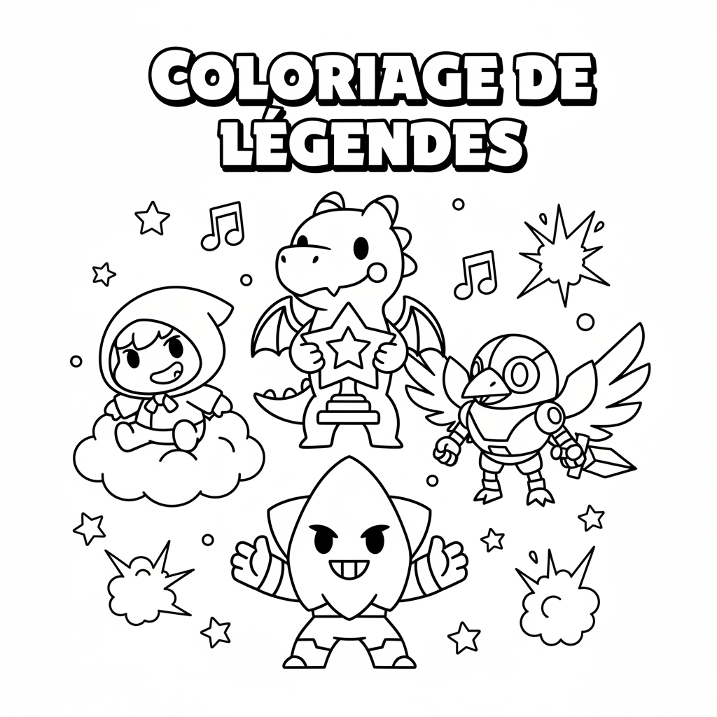 Coloriage coloriage brawl stars legendaire