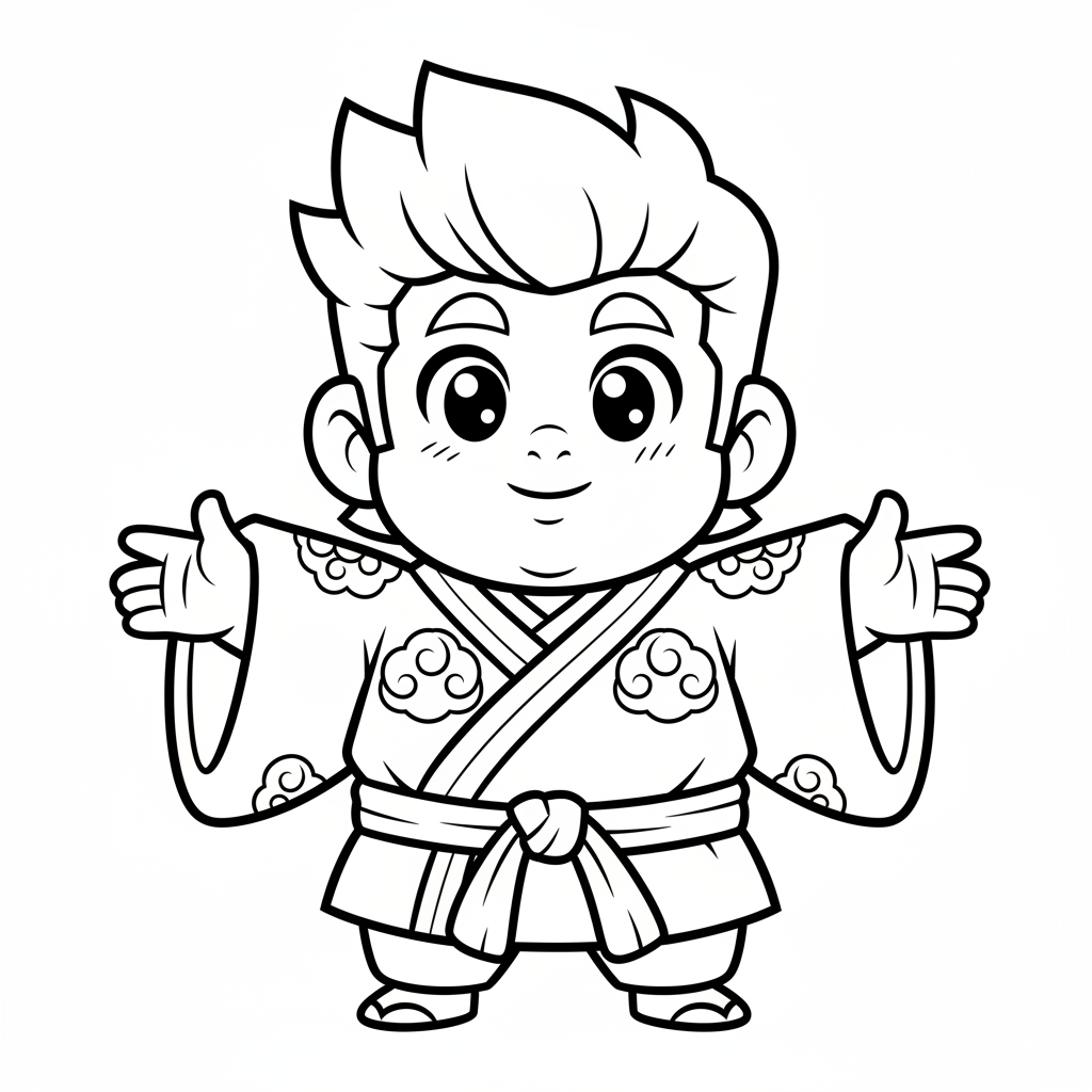 Coloriage coloriage brawl stars légendaire kenji 4