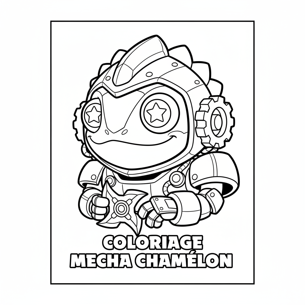 Coloriage coloriage brawl stars leon mecha 4