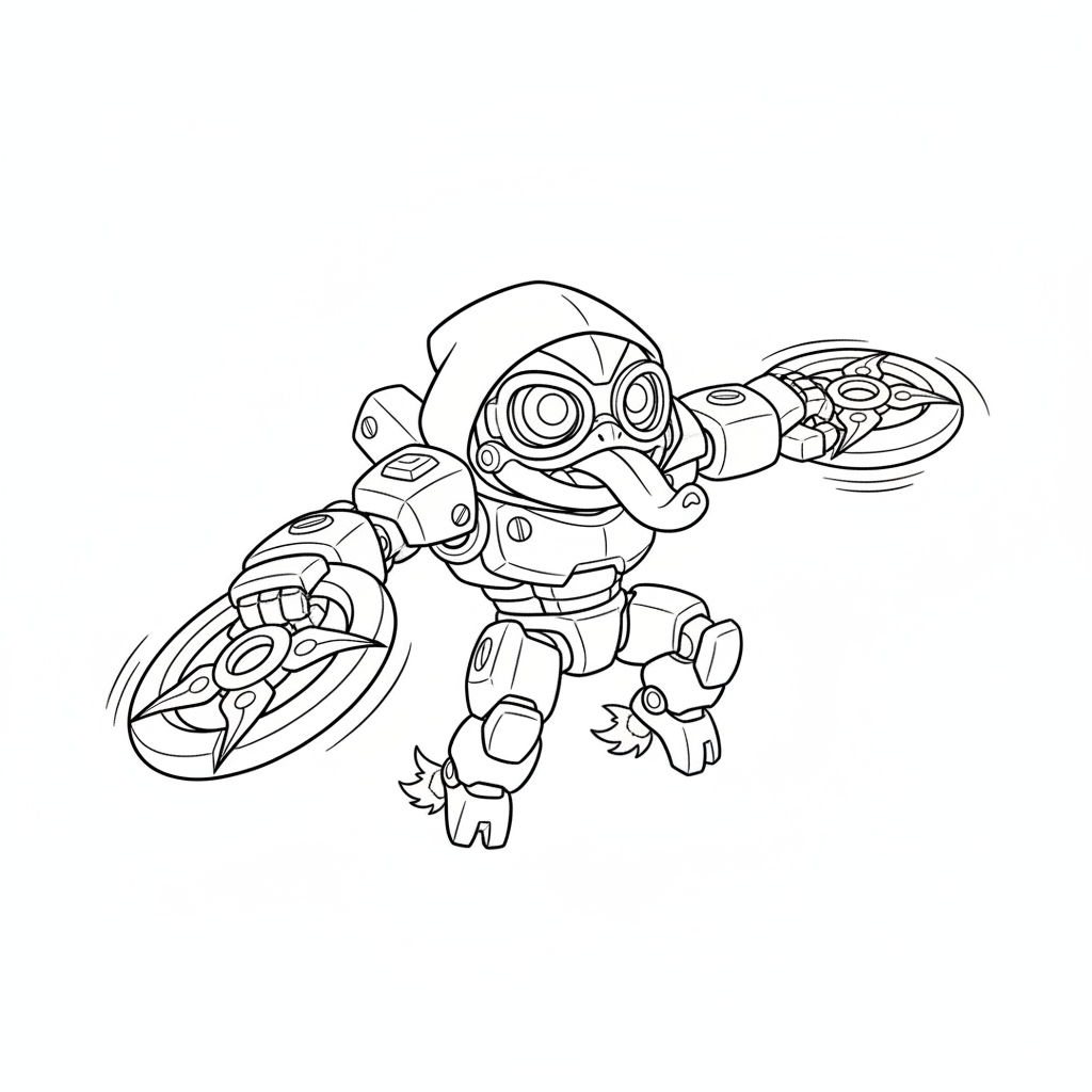 Coloriage coloriage brawl stars leon mecha 5