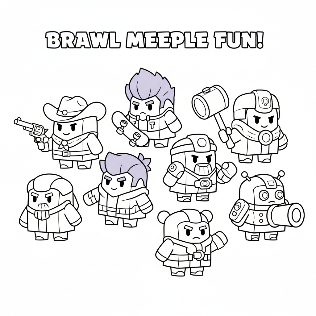Coloriage coloriage brawl stars meeple 2