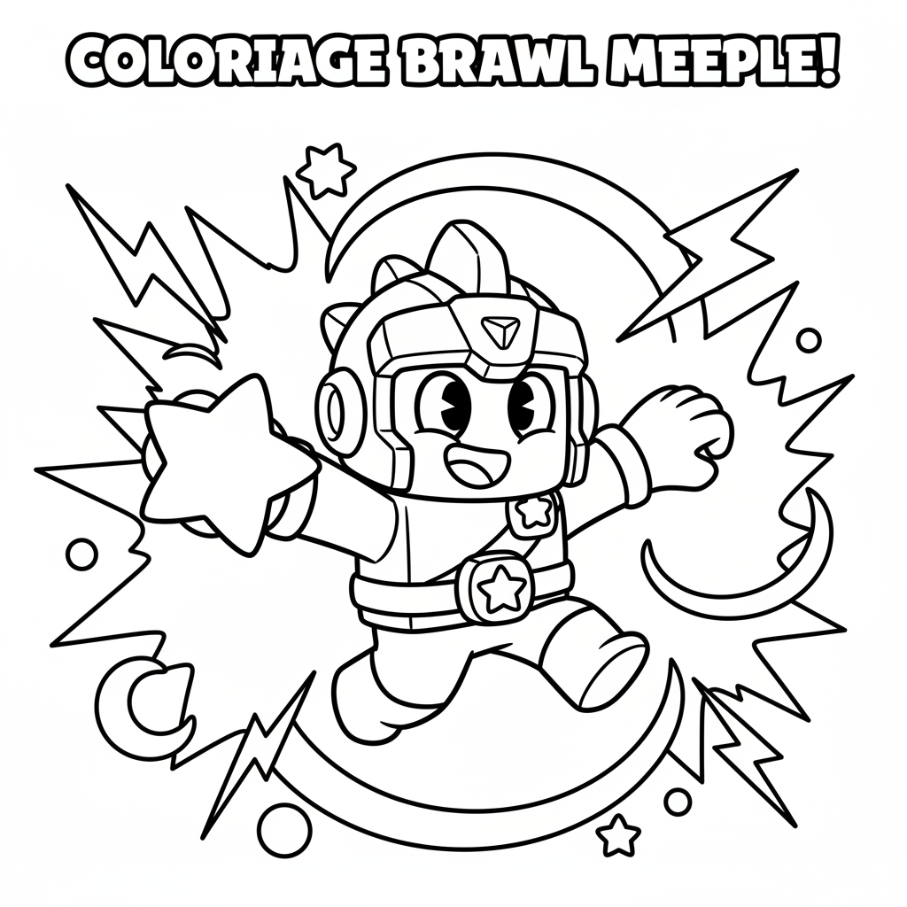 Coloriage coloriage brawl stars meeple 5