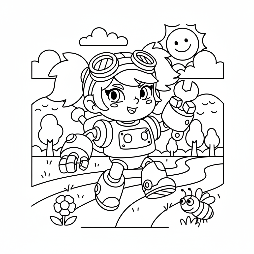 Coloriage coloriage brawl stars meg 3