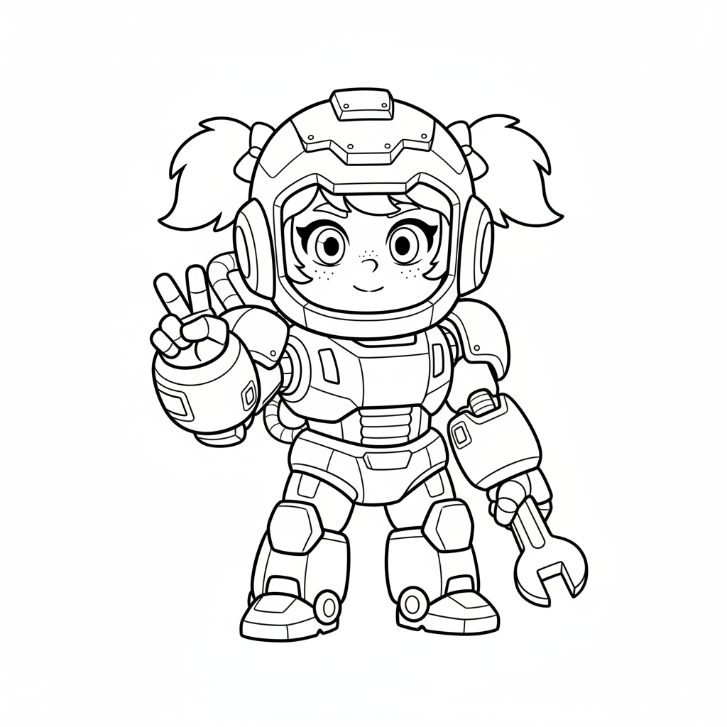 Coloriage coloriage brawl stars meg 4