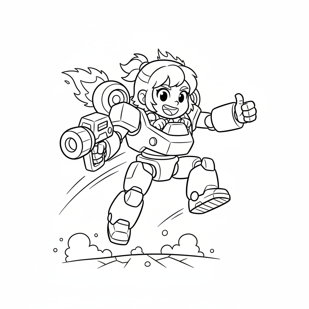 Coloriage coloriage brawl stars meg 5