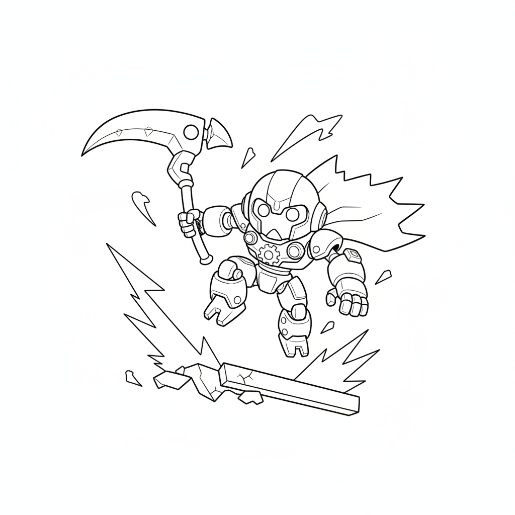 Coloriage coloriage brawl stars mortis mecha 5