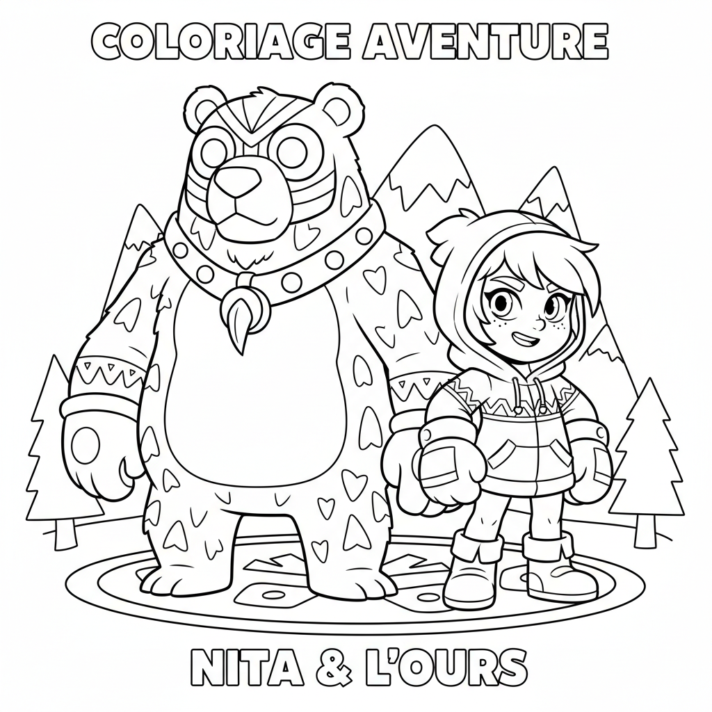 Coloriage coloriage brawl stars nita 2