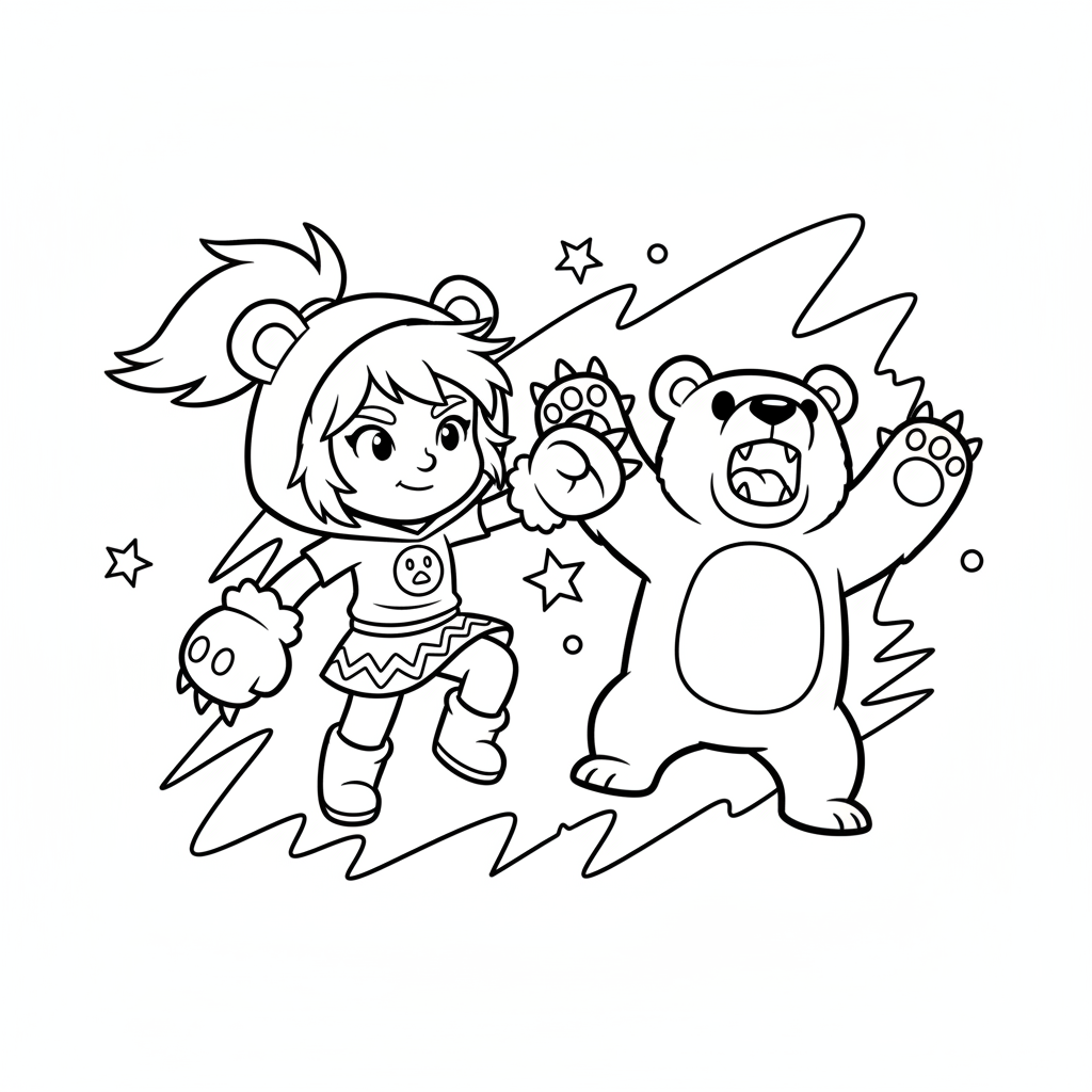 Coloriage coloriage brawl stars nita 5
