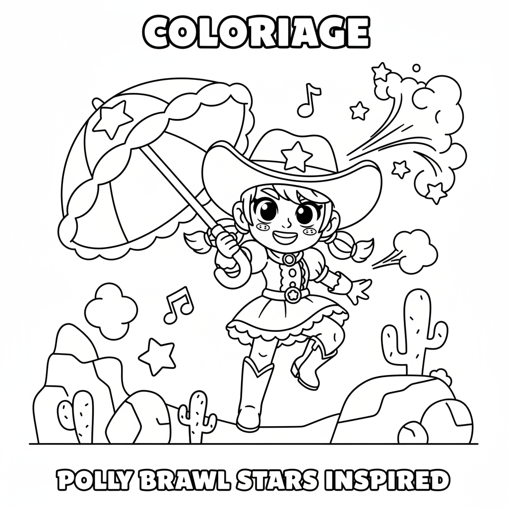 Coloriage coloriage brawl stars polly 5