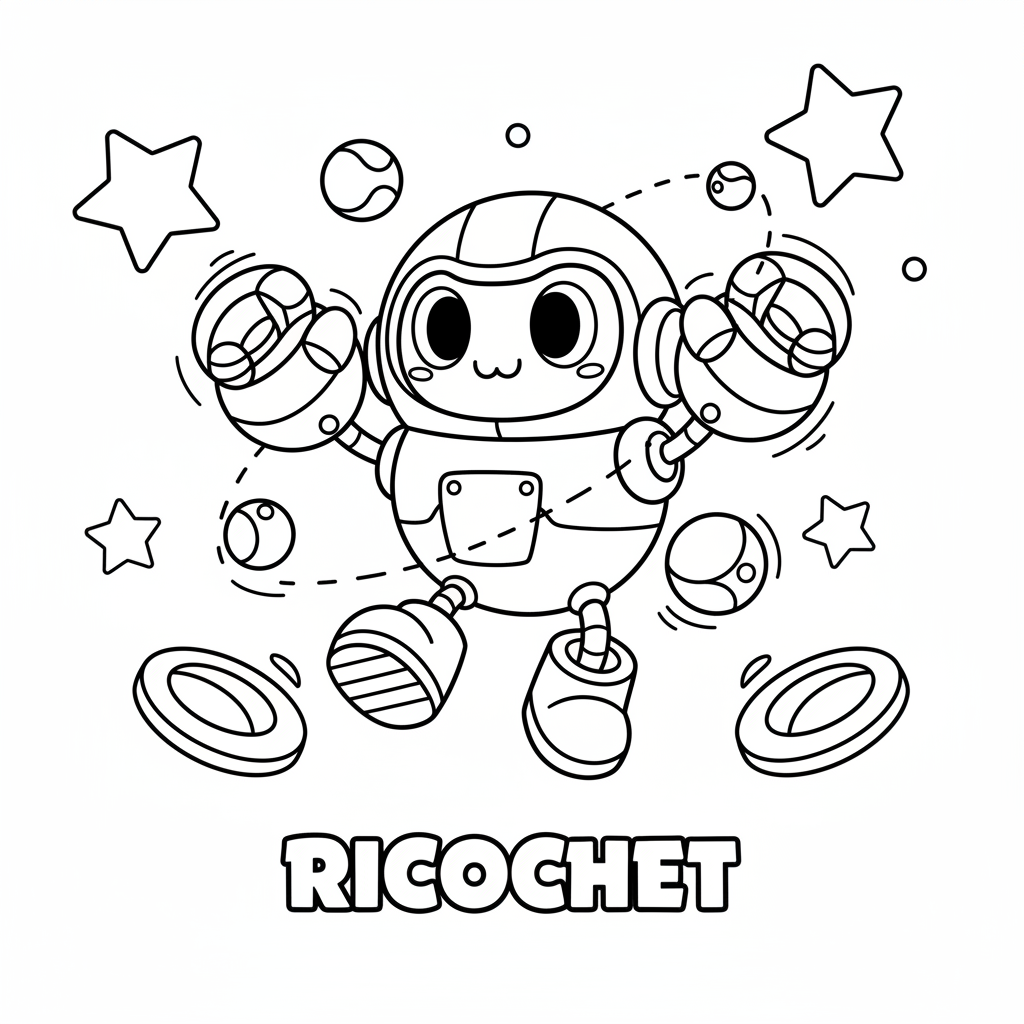 Coloriage coloriage brawl stars ricochet