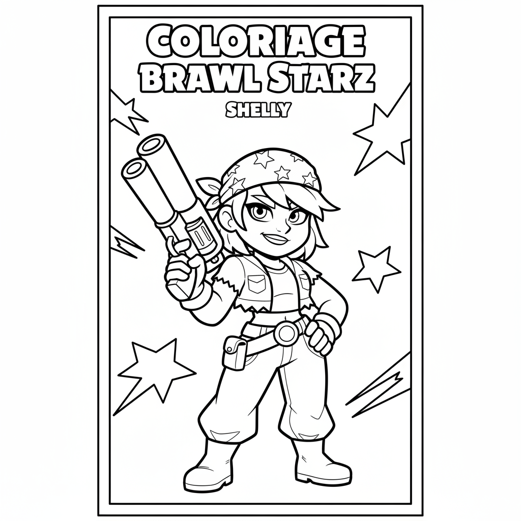 Coloriage coloriage brawl stars shelly 2