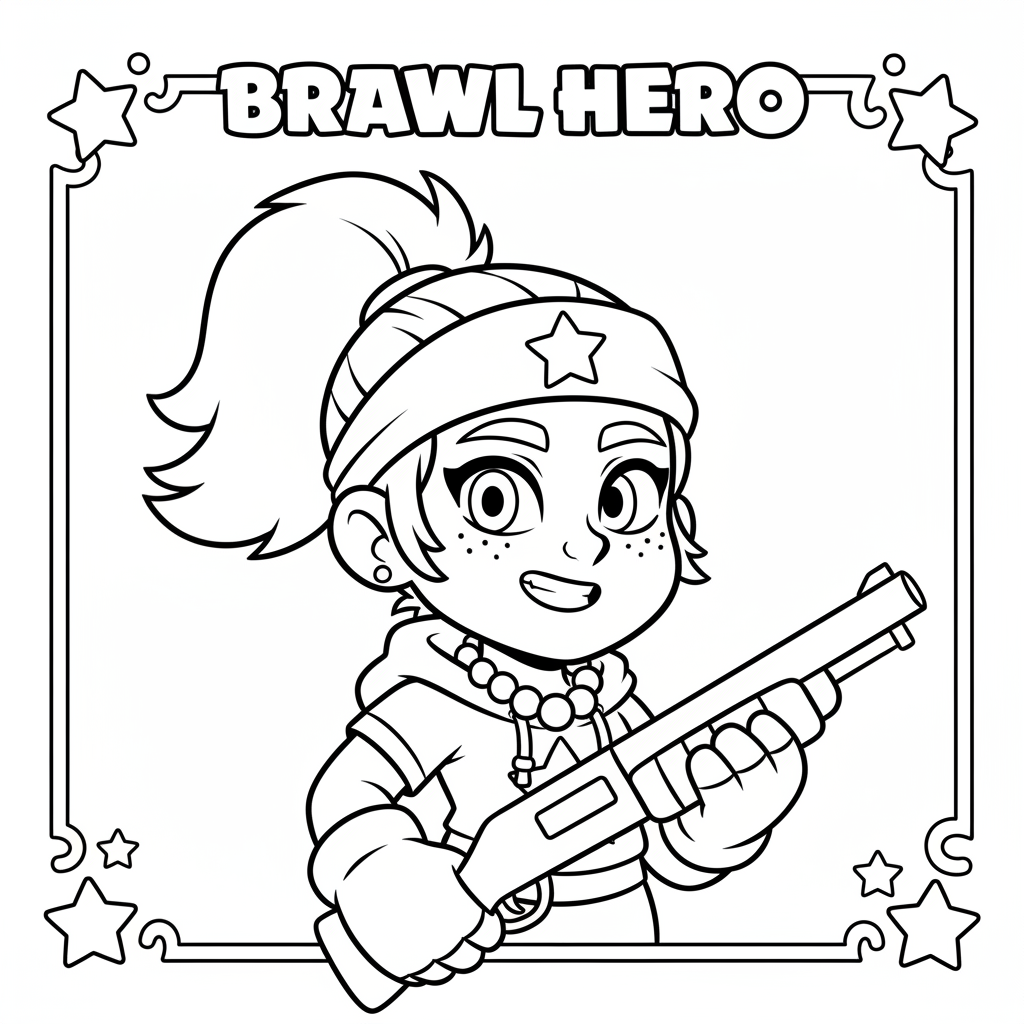 Coloriage coloriage brawl stars shelly 4